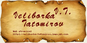 Veliborka Tatomirov vizit kartica